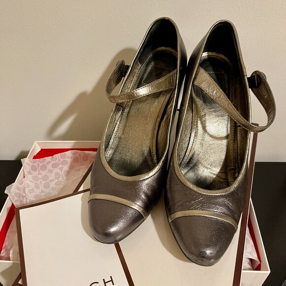 Coach Metallic Lauryn MaryJane Heels - Picture 9 of 10